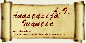 Anastasija Ivantić vizit kartica